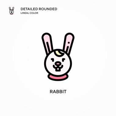 Tavşan vektör simgesi. Modern vektör illüstrasyon kavramları. Düzenlemesi ve kişiselleştirmesi kolay.