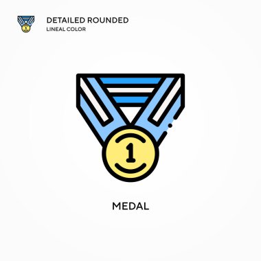 Madalya vektör simgesi. Modern vektör illüstrasyon kavramları. Düzenlemesi ve kişiselleştirmesi kolay.