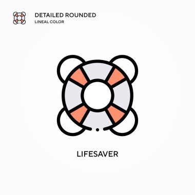 Lifesaver vektör simgesi. Modern vektör illüstrasyon kavramları. Düzenlemesi ve kişiselleştirmesi kolay.