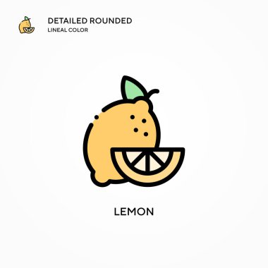 Limon vektör simgesi. Modern vektör illüstrasyon kavramları. Düzenlemesi ve kişiselleştirmesi kolay.
