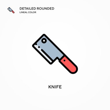 Bıçak vektör simgesi. Modern vektör illüstrasyon kavramları. Düzenlemesi ve kişiselleştirmesi kolay.