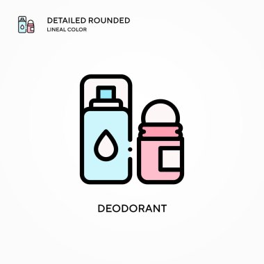 Deodorant vektör simgesi. Modern vektör illüstrasyon kavramları. Düzenlemesi ve kişiselleştirmesi kolay.