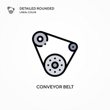 Taşıyıcı şerit vektör simgesi. Modern vektör illüstrasyon kavramları. Düzenlemesi ve kişiselleştirmesi kolay.