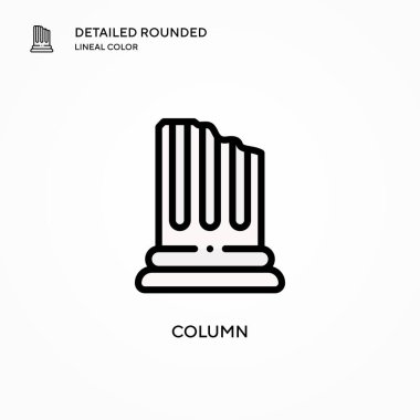 Sütun vektör simgesi. Modern vektör illüstrasyon kavramları. Düzenlemesi ve kişiselleştirmesi kolay.