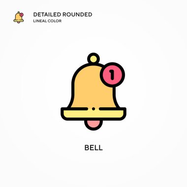 Çan vektör simgesi. Modern vektör illüstrasyon kavramları. Düzenlemesi ve kişiselleştirmesi kolay.