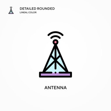 Anten vektör simgesi. Modern vektör illüstrasyon kavramları. Düzenlemesi ve kişiselleştirmesi kolay.