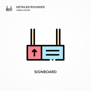 İmza vektör simgesi. Modern vektör illüstrasyon kavramları. Düzenlemesi ve kişiselleştirmesi kolay.