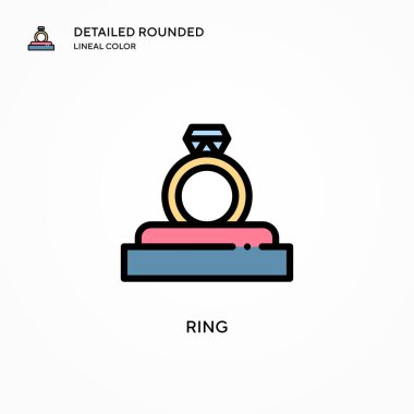 Halka vektör simgesi. Modern vektör illüstrasyon kavramları. Düzenlemesi ve kişiselleştirmesi kolay.