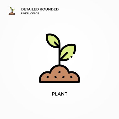 Bitki vektör simgesi. Modern vektör illüstrasyon kavramları. Düzenlemesi ve kişiselleştirmesi kolay.