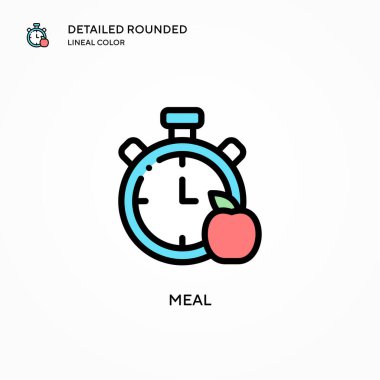 Yemek vektör simgesi. Modern vektör illüstrasyon kavramları. Düzenlemesi ve kişiselleştirmesi kolay.