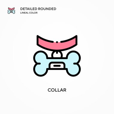 Yaka vektör simgesi. Modern vektör illüstrasyon kavramları. Düzenlemesi ve kişiselleştirmesi kolay.