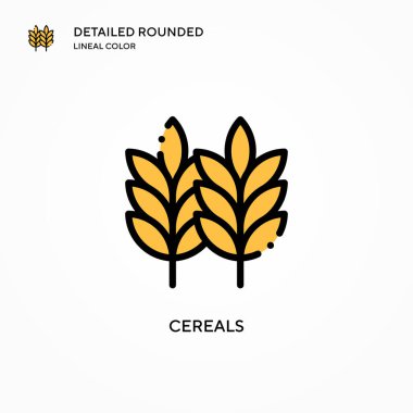 Mısır gevreği vektör simgesi. Modern vektör illüstrasyon kavramları. Düzenlemesi ve kişiselleştirmesi kolay.