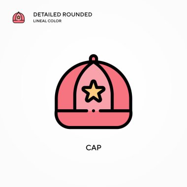 Kaptan vektör simgesi. Modern vektör illüstrasyon kavramları. Düzenlemesi ve kişiselleştirmesi kolay.