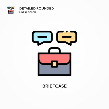 Evrak çantası vektör simgesi. Modern vektör illüstrasyon kavramları. Düzenlemesi ve kişiselleştirmesi kolay.