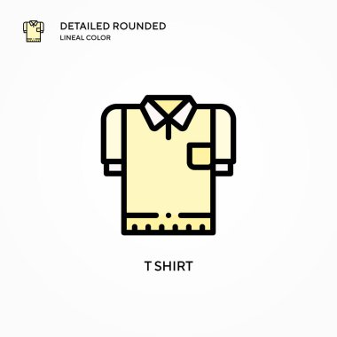 Tişört vektör simgesi. Modern vektör illüstrasyon kavramları. Düzenlemesi ve kişiselleştirmesi kolay.