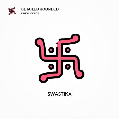 Gamalı haç vektör simgesi. Modern vektör illüstrasyon kavramları. Düzenlemesi ve kişiselleştirmesi kolay.