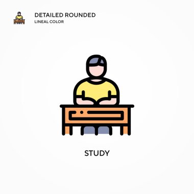 Vektör simgesini incele. Modern vektör illüstrasyon kavramları. Düzenlemesi ve kişiselleştirmesi kolay.