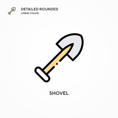 Kürek vektör simgesi. Modern vektör illüstrasyon kavramları. Düzenlemesi ve kişiselleştirmesi kolay.
