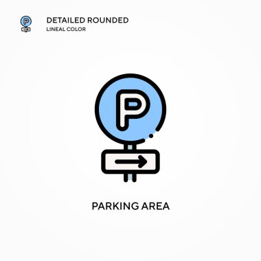 Park alanı vektör simgesi. Modern vektör illüstrasyon kavramları. Düzenlemesi ve kişiselleştirmesi kolay.