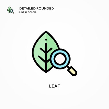 Yaprak vektör simgesi. Modern vektör illüstrasyon kavramları. Düzenlemesi ve kişiselleştirmesi kolay.
