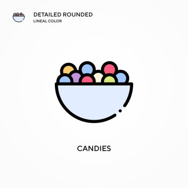 Şekerleme vektör simgesi. Modern vektör illüstrasyon kavramları. Düzenlemesi ve kişiselleştirmesi kolay.