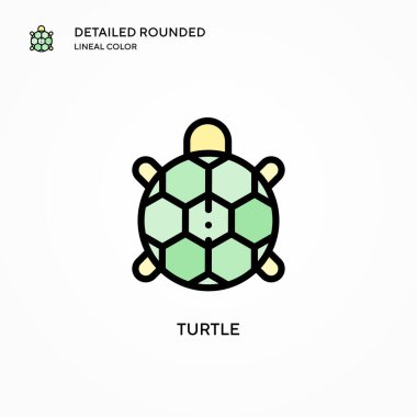 Kaplumbağa vektör simgesi. Modern vektör illüstrasyon kavramları. Düzenlemesi ve kişiselleştirmesi kolay.