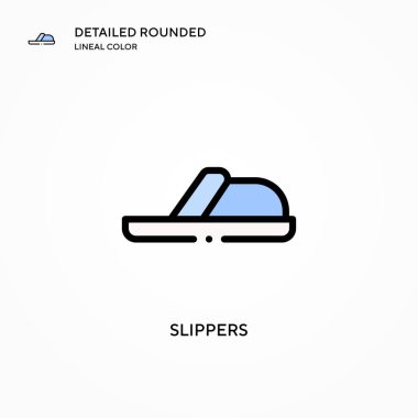 Terlik vektör simgesi. Modern vektör illüstrasyon kavramları. Düzenlemesi ve kişiselleştirmesi kolay.