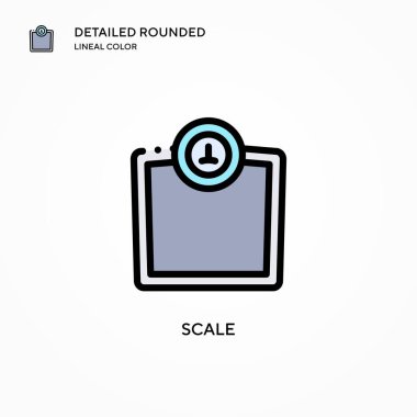 Vektör simgesini ölçekle. Modern vektör illüstrasyon kavramları. Düzenlemesi ve kişiselleştirmesi kolay.