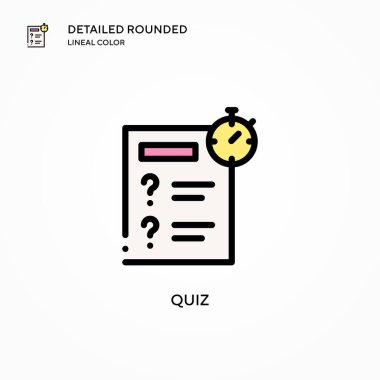 Sınav vektör simgesi. Modern vektör illüstrasyon kavramları. Düzenlemesi ve kişiselleştirmesi kolay.