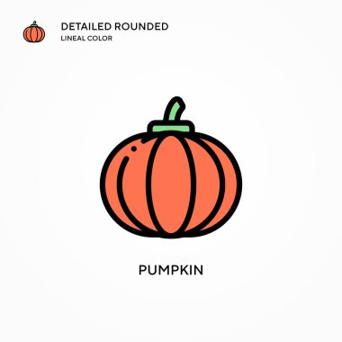 Balkabağı vektör simgesi. Modern vektör illüstrasyon kavramları. Düzenlemesi ve kişiselleştirmesi kolay.