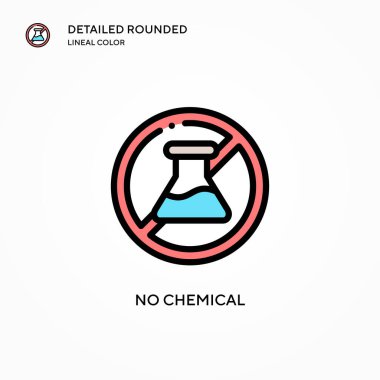 Kimyasal vektör simgesi yok. Modern vektör illüstrasyon kavramları. Düzenlemesi ve kişiselleştirmesi kolay.