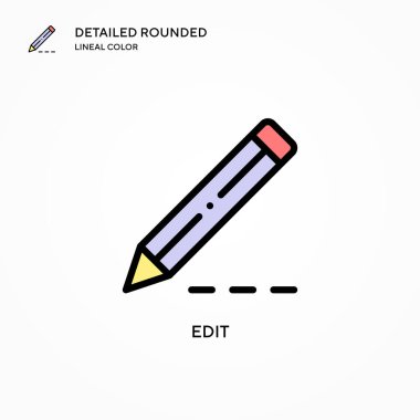 Vektör simgesini düzenle. Modern vektör illüstrasyon kavramları. Düzenlemesi ve kişiselleştirmesi kolay.