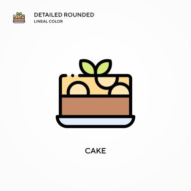 Kek vektör simgesi. Modern vektör illüstrasyon kavramları. Düzenlemesi ve kişiselleştirmesi kolay.