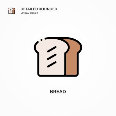 Ekmek vektör simgesi. Modern vektör illüstrasyon kavramları. Düzenlemesi ve kişiselleştirmesi kolay.