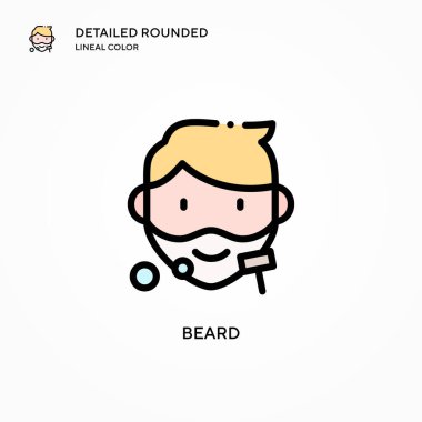 Sakal vektör simgesi. Modern vektör illüstrasyon kavramları. Düzenlemesi ve kişiselleştirmesi kolay.