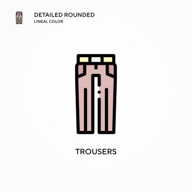 Pantolon vektör simgesi. Modern vektör illüstrasyon kavramları. Düzenlemesi ve kişiselleştirmesi kolay.