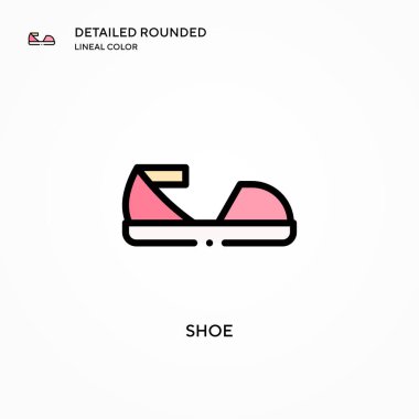 Ayakkabı vektör simgesi. Modern vektör illüstrasyon kavramları. Düzenlemesi ve kişiselleştirmesi kolay.