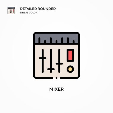 Karıştırıcı vektör simgesi. Modern vektör illüstrasyon kavramları. Düzenlemesi ve kişiselleştirmesi kolay.