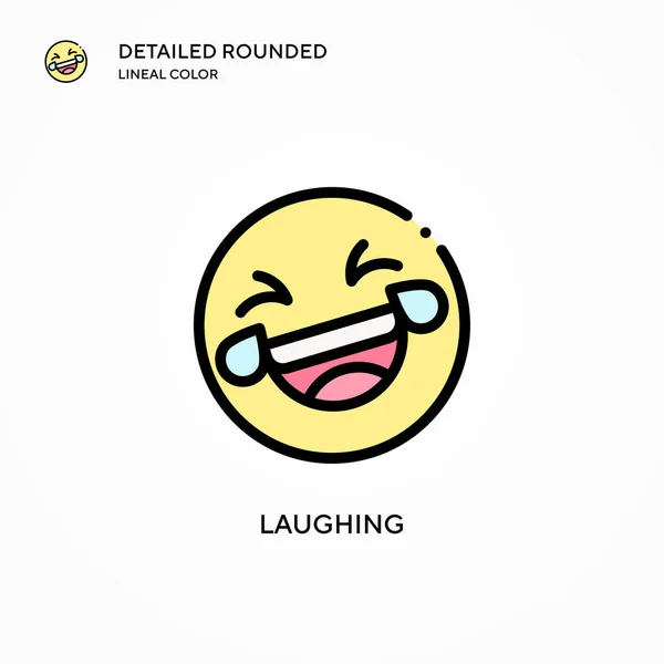 Laughing Vector Icon Modern Vector Illustration Concepts Easy Edit Customize — Stock Vector