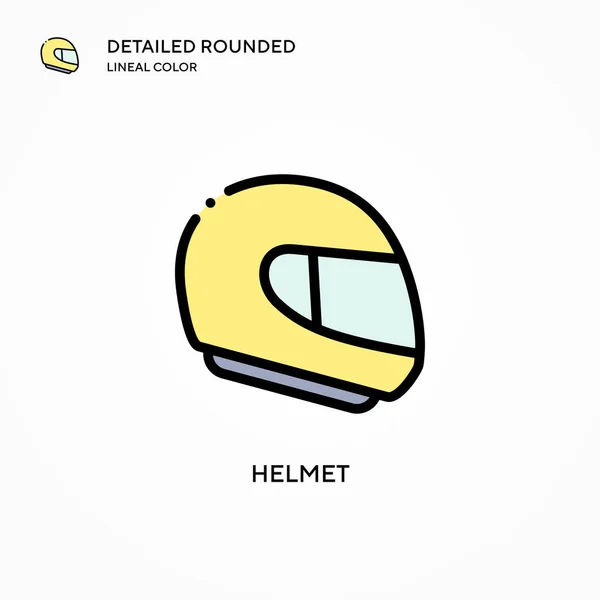 Helmet Vector Icon Modern Vector Illustration Concepts Easy Edit Customize — Stock Vector