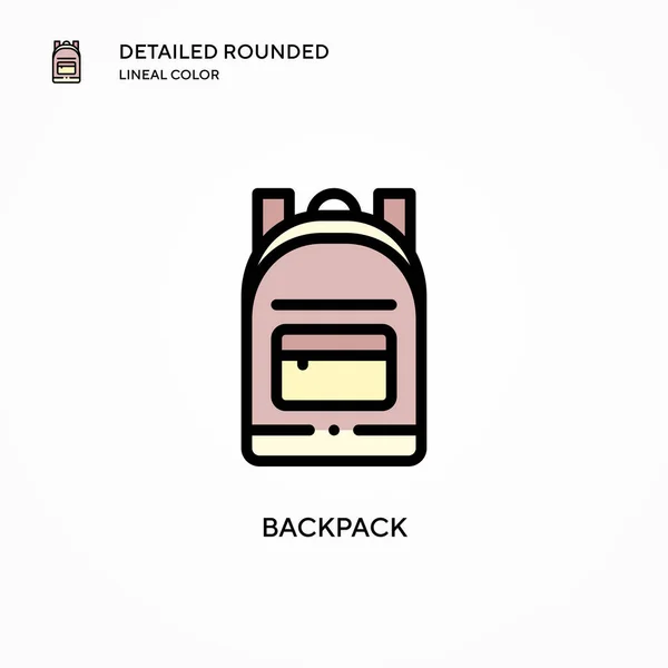 Mochila Icono Vector Conceptos Modernos Ilustración Vectorial Fácil Editar Personalizar — Archivo Imágenes Vectoriales