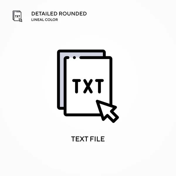 Ikona Vektoru Textového Souboru Moderní Vektorové Ilustrační Koncepce Snadno Upravitelná — Stockový vektor