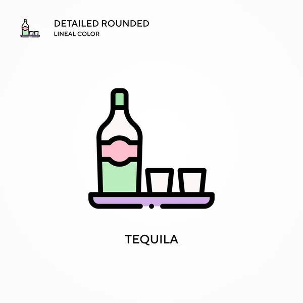 Icono Vector Tequila Conceptos Modernos Ilustración Vectorial Fácil Editar Personalizar — Vector de stock