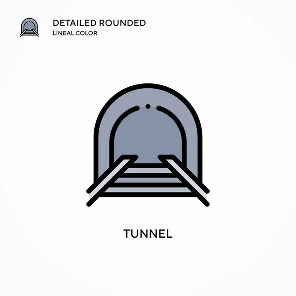 隧道矢量图标 现代矢量图解概念 容易编辑和定制 — 图库矢量图片