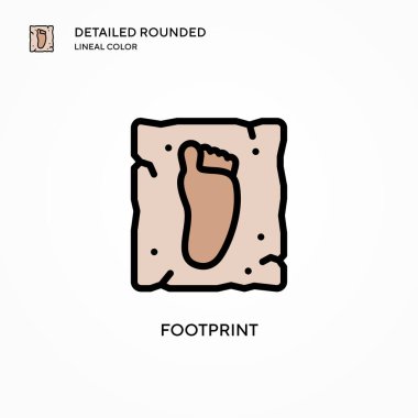 Ayak izi vektör simgesi. Modern vektör illüstrasyon kavramları. Düzenlemesi ve kişiselleştirmesi kolay.
