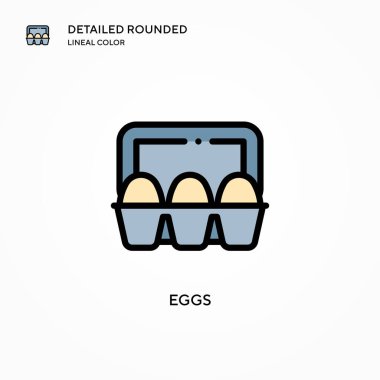 Yumurta vektör simgesi. Modern vektör illüstrasyon kavramları. Düzenlemesi ve kişiselleştirmesi kolay.