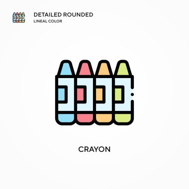 Pastel boya ikonu. Modern vektör illüstrasyon kavramları. Düzenlemesi ve kişiselleştirmesi kolay.