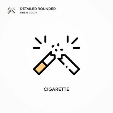 Sigara vektör simgesi. Modern vektör illüstrasyon kavramları. Düzenlemesi ve kişiselleştirmesi kolay.