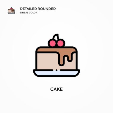 Kek vektör simgesi. Modern vektör illüstrasyon kavramları. Düzenlemesi ve kişiselleştirmesi kolay.