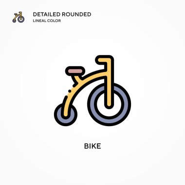 Bisiklet vektör simgesi. Modern vektör illüstrasyon kavramları. Düzenlemesi ve kişiselleştirmesi kolay.